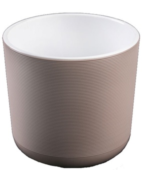 Горшок Лион 21, 5,6 л фрапе с белой вставкой, РФ