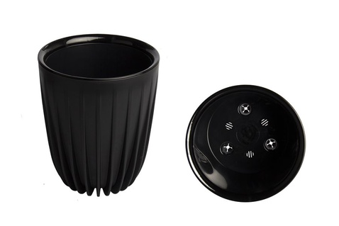 Горшок Сигма 30, 18 л черный со вставкой, РФ