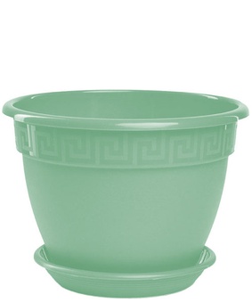 Фиалочница Антик D13, 0,75л, мята с поддоном цветочный горшок, РФ