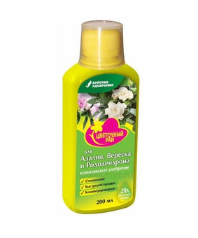 Удобрение Цветочный рай Азалии, вереск и рододендроны 0,2 л, РФ