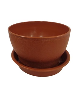 Горшок Фиалочка с поддоном 0,5 л терракот, РФ