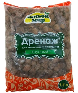 Дренаж для комнатных растений Живой мир крупный 1,5 л ,РБ