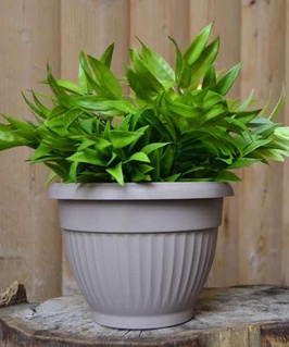 Горшок Флора D17, 1,6 л фрапе с поддоном, РФ