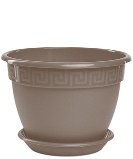 Фиалочница Антик D13, 0,75л, фрапе с поддоном цветочный горшок, РФ