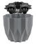 Горшок Геометрия 0,8 л серый жемчуг, РФ