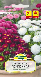 Маргаритка Помпонная смесь сортов (W. Legutko) 0,1 г, РБ