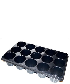 Рассадная кассета 15 ячеек круглая 53х31см 95х90 мм 440 мл, РФ