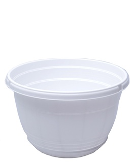 Подвесной горшок Глория, D25см, 4,2 л, белый с поддоном, РФ