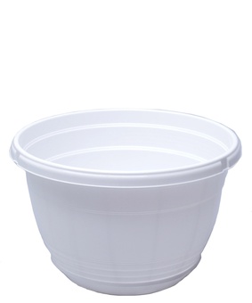 Подвесной горшок Глория, D21см, 3,3 л, белый с поддоном, РФ