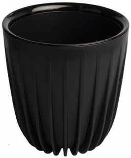 Горшок Сигма 25, 10,2 л черный со вставкой, РФ