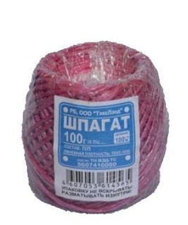 ШПАГАТ пол. цветной 1000Текс моток 100м, Беларусь