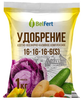 Азотно-фосфорно-калийное 16-16-16 удобрение 1 кг, РБ