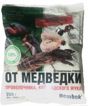 Рембек от медведки/ проволочника гранулы 200г, РФ
