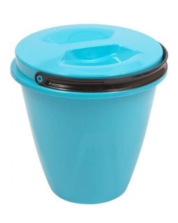 Ведро 10 л Лайт с крышкой голубой, РФ