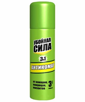 Аэрозоль Убойная Сила 3в1 Антикомар 150 см3, РФ