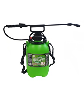 Опрыскиватель пневматический "Лазурит" 5л с ремнём (011481). РФ