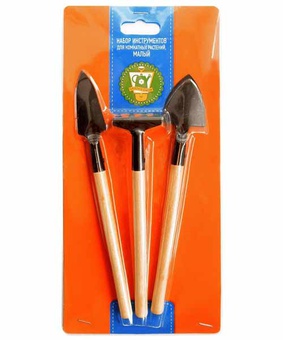 Набор инструментов для комн. раст. малый(метал/дерево), Китай