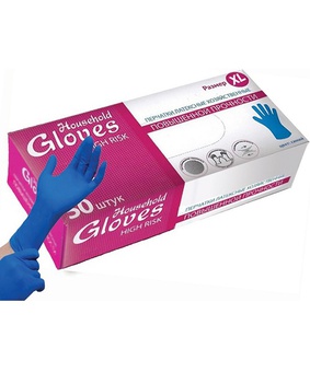 Перчатки латекс. прочн. XL (1 пара) Household Gloves, Малайзия