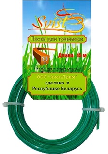 Леска для триммера SVIST, сеч квадрат, Ø2мм, 15м, Беларусь
