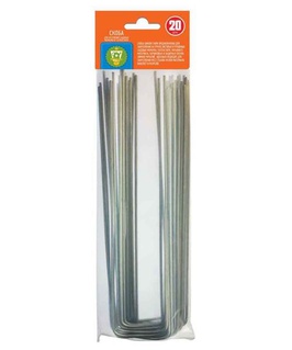 Скоба метал. д/креп. сад. мембран, геотекстиля 20х4см d2,5 мм, 20 шт, РФ