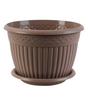 Горшок Византия 15 л мокачино, с поддоном, РФ