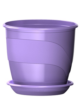 Фиалочница Венеция, D12, 0,75 л, лаванда, с поддоном, РФ