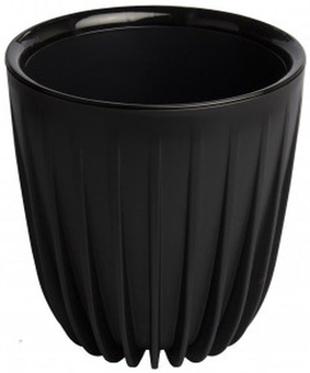 Горшок Сигма 25, 10,2 л черный со вставкой, РФ