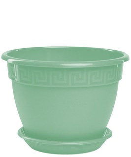 Фиалочница Антик D13, 0,75л, мята с поддоном цветочный горшок, РФ