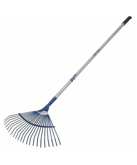 Грабли веерные пластинчатые с алюминиевым черенком "Форсаж", РФ