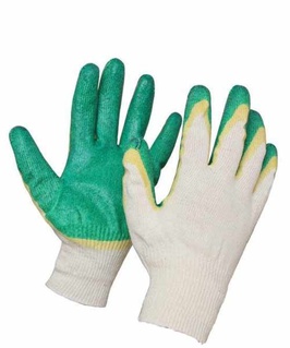 Перчатки х/б с 2-м латекс. покрыт. 13 кл, Китай