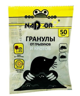 Гранулы от кротов Nadzor 50г NASA 145, РФ