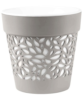 Горшок Блоссом 8,3 л серый жемчуг/белый, РФ