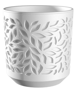 Горшок Leaves 2,5 л белый/белый, РФ