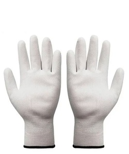 Перчатки п/э с белым ПУ покр. TR-540 р. 9, Китай