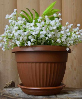 Горшок Флора D20, 2,6 л терракот с поддоном, РФ