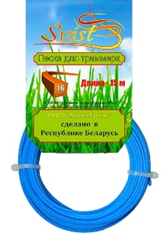 Леска для триммера SVIST, сеч квадрат, Ø1,6мм, 15м, Беларусь